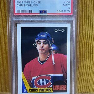 PSA 9 1987-88 CHRIS CHELIOS card